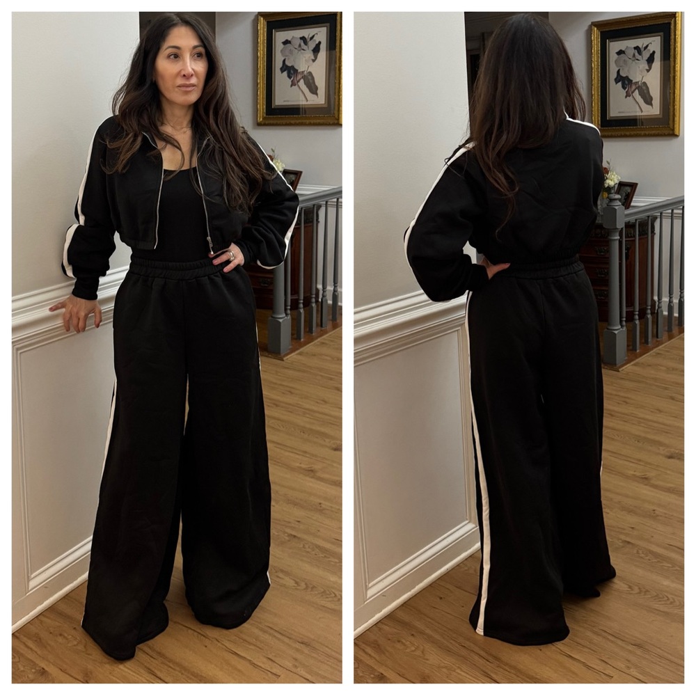 Wide Leg Pants and Jacket Set - Picture 3 of 4
